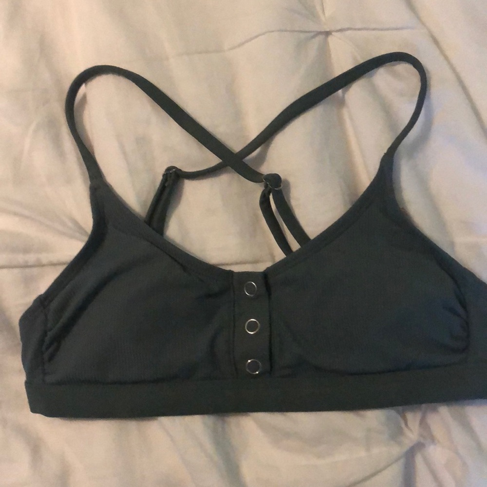 Olive green bikini top